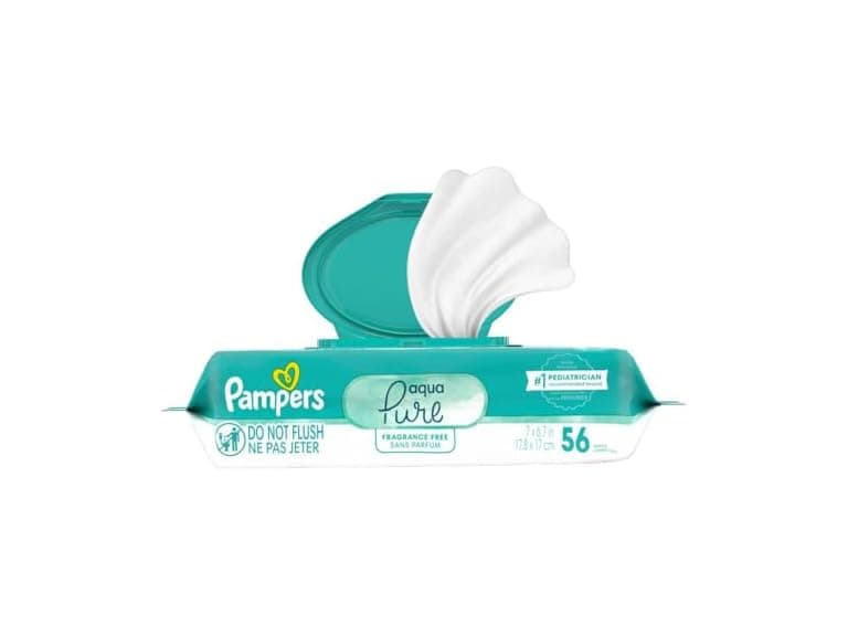 Pampers Aqua Pure Baby Wipes 56ct - Image 1