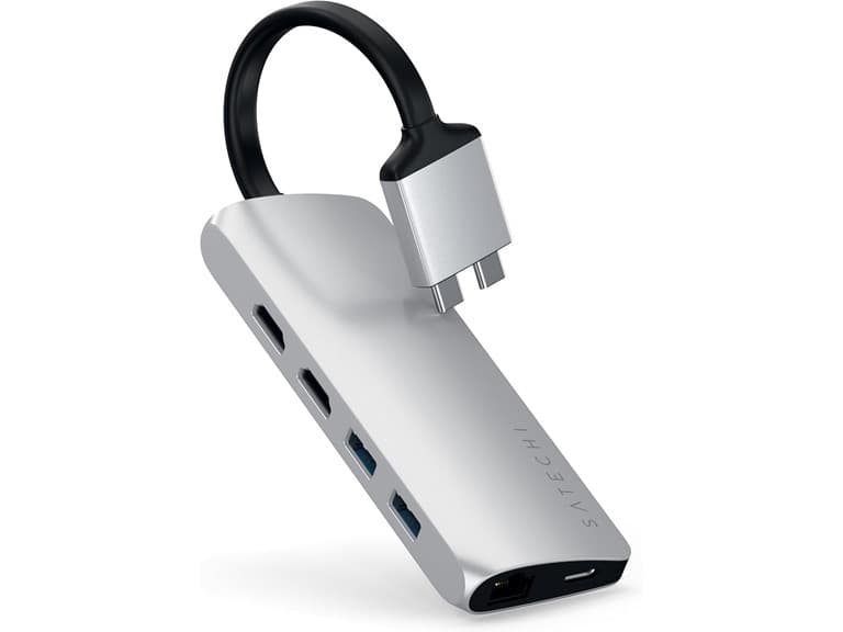 Satechi USB-C Dual Multimedia Adapter with Dual 4K HDMI - Image 1