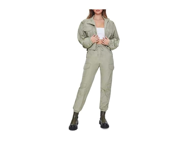 Forever 21  (M) Windbreaker Cargo Joggers - Image 1