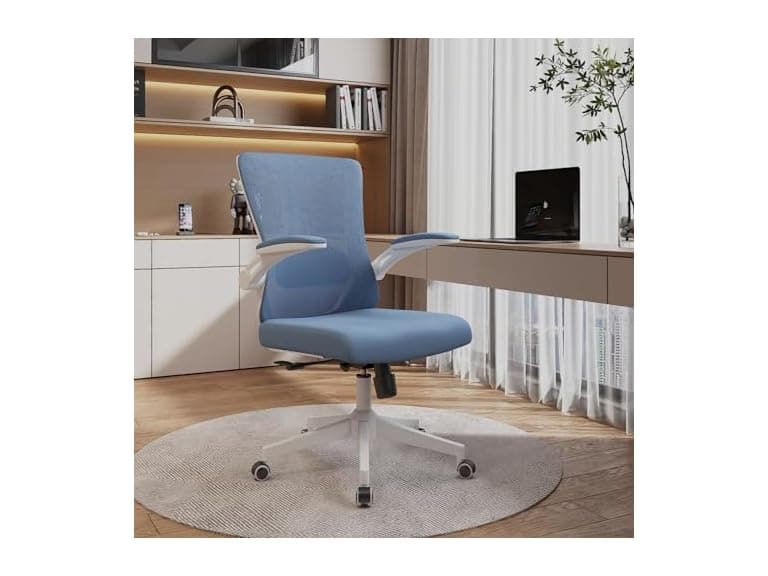 balmstar Ergonomic Office Chair Desk Chair - Mesh Computer Chair with 360° Swivel Wheels, Adjustable 90-130° Recline & Lumbar Support for Home Office, Supports up to 300lbs (01Blue) (Open Box) - Image 1