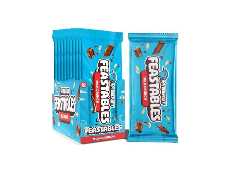 Feastables Milk Choc Crunch Bar 10ct 2.1 - Image 1