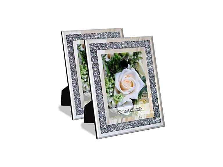 2 Pack Crushed Diamond Photo Frame - Image 1