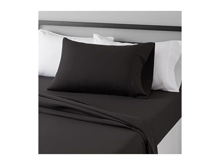 Amazon Basics Black Twin Sheet Set (4Pk) - Image 1