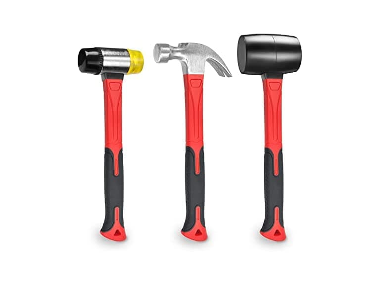 YIYITOOLS 3pc Hammer Set Rubber/Claw/Soft - Image 1