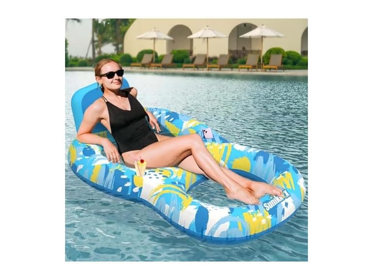 Sunikko X W0568 Inflatable Pool Floats Adult Blue - Image 1