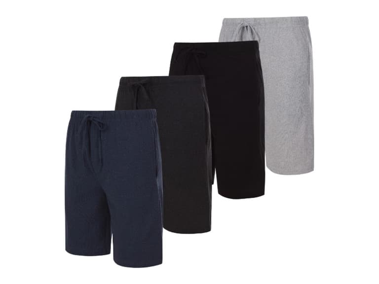 4Pk Mens Cotton Soft Knit Pajama Shorts - Image 1