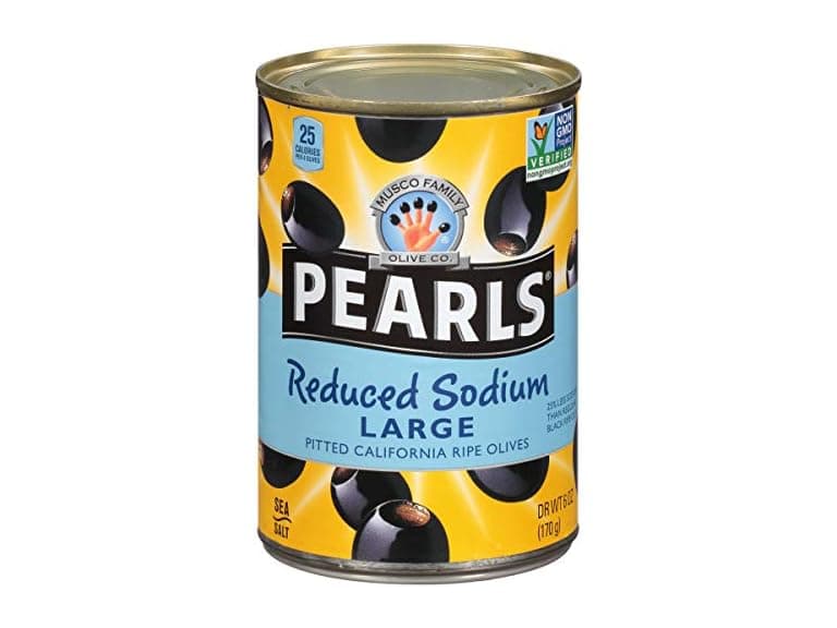 Pearls Reduced-Sodium Ripe Black Pitted Olives - Image 1