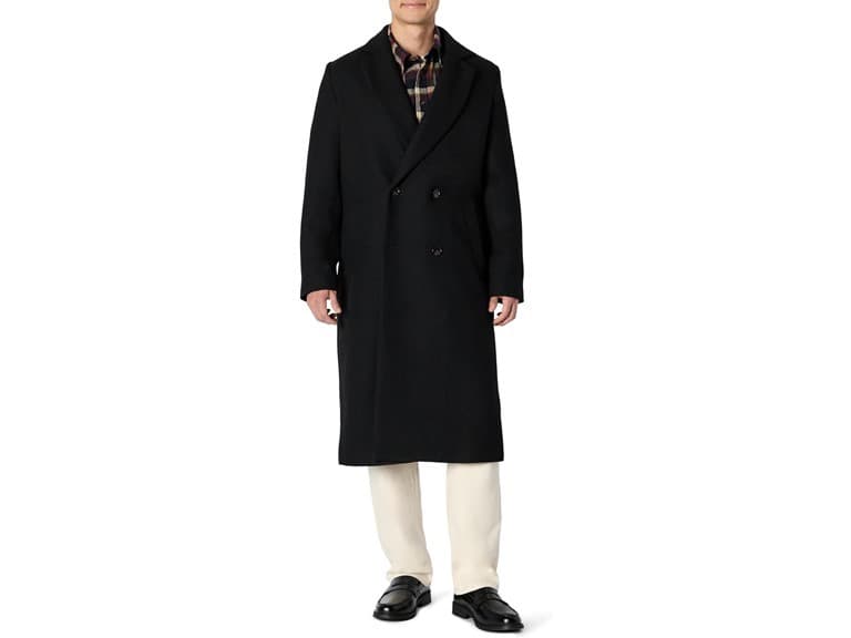 Amazon Essentials Mens RelaxedFit Double Breasted Wool Blend Topcoat - Image 1