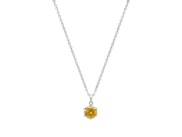 Yellow Moissanite Diamond Necklace - Image 1