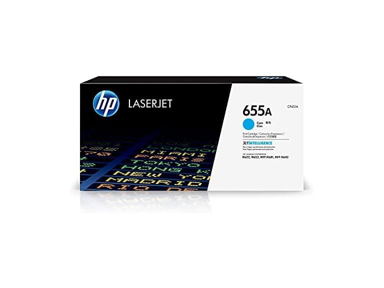 HP 655A Cyan Toner Cartridge, CF451A - Image 1