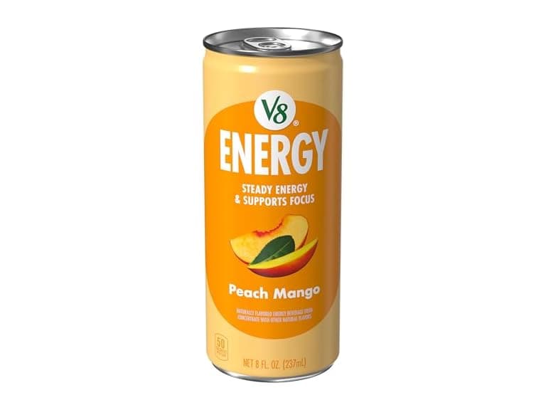 V8 Energy Peach Mango Energy Drink, 8 fl oz Can - Image 1