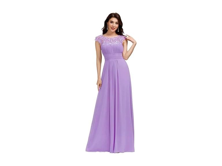 Ever-Pretty Women (18) Cap Sleeve Ruched Lace Us18 - Image 1