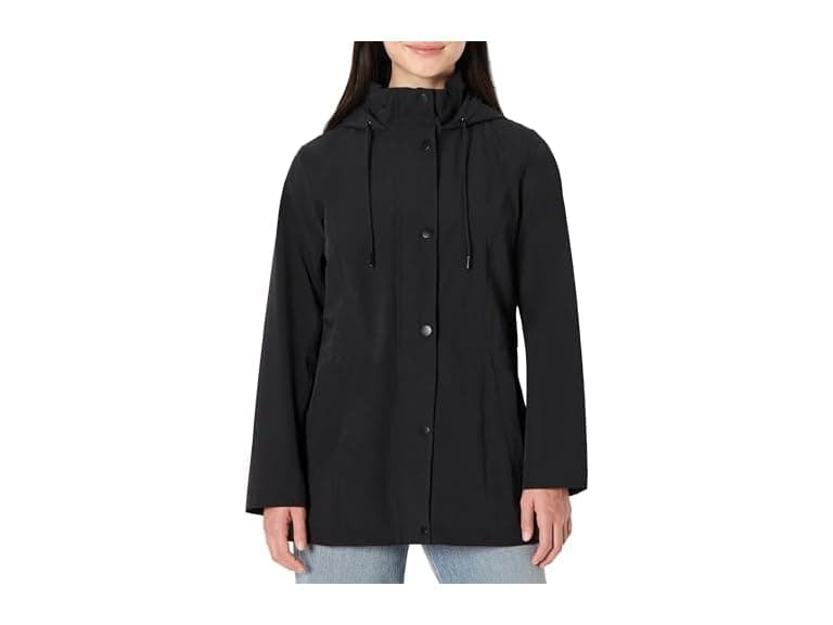 Amazon Essentials Womens RegularFit Lt WP Long Hooded Rain Jkt - Image 1