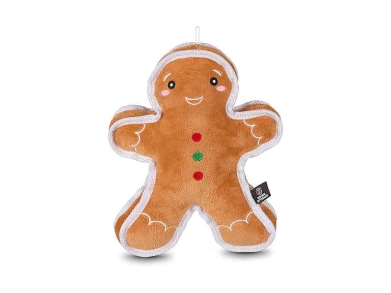 Bow Wow Pet Holiday Gingerbread Gusset Squeaky Toy - Image 1