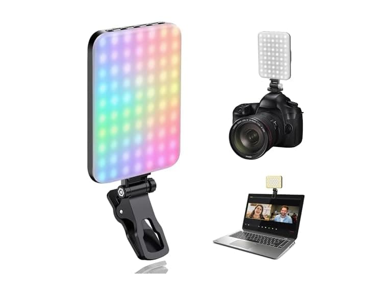 108 LED Video Light, 2500K-6500K RGB Selfie Light for iPhone-CRI  - Image 1