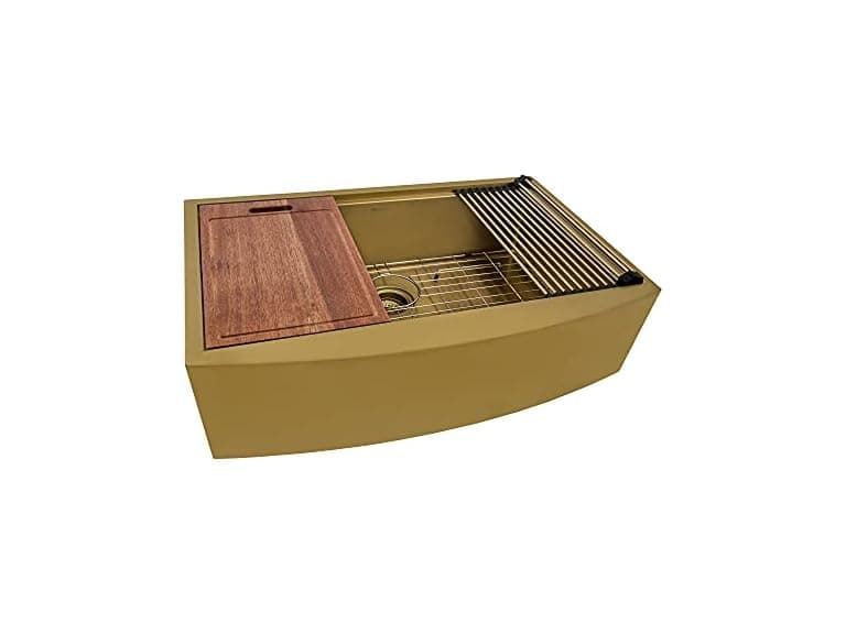 Ruvati 30-inch Matte Gold Workstation - Image 1