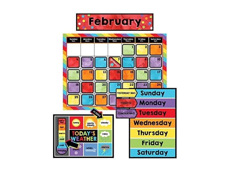 Carson Dellosa Celebrate Learning 86 pc Set Wall Calendar - Image 1