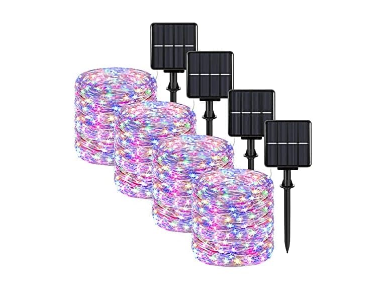 Extra-Long 288FT 800LED Solar Fairy String Lights, 4-Pack 72FT 200 LED - Image 1