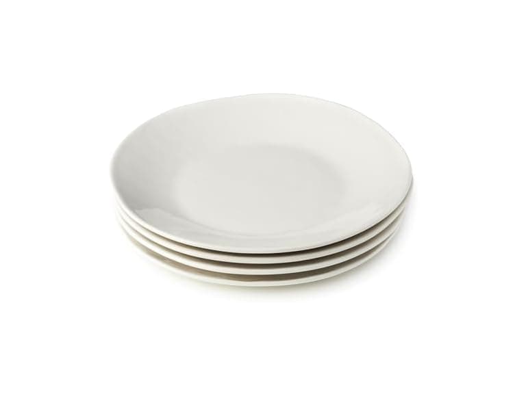 Linen Cream 11 Inch Stoneware Dinner Plates Set of 4  - Image 1