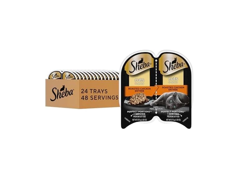 24CT Sheba Perfect Portions Wet Cat Food Cuts - Image 1