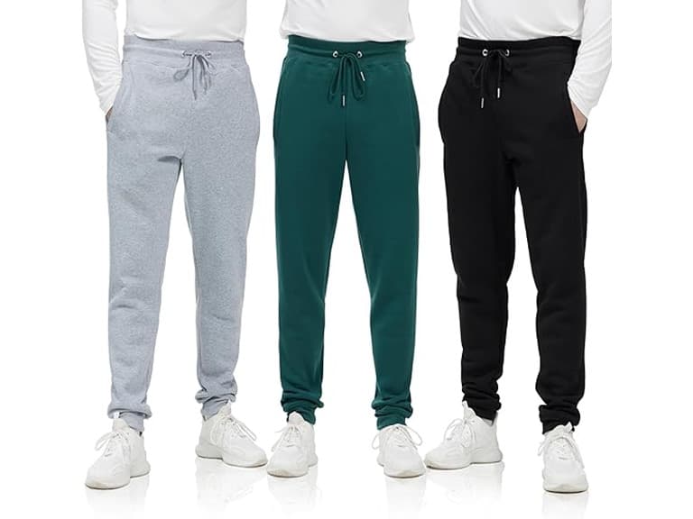 (3Pk) Men's Fleece Lined Joggers (S-3XL) - Image 1