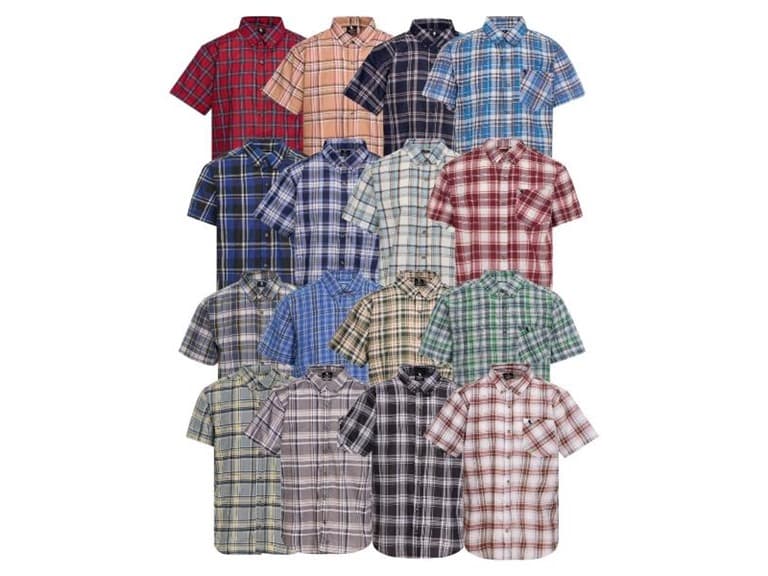 4Pk Mens S/S Button-Up Dress Shirts - Image 1