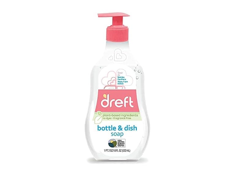 Dreft Dish Soap, Plant Based, Fragrance Free - Image 1