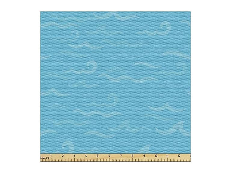 Ambesonne Nautical Blue Fabric by The Yard - Image 1