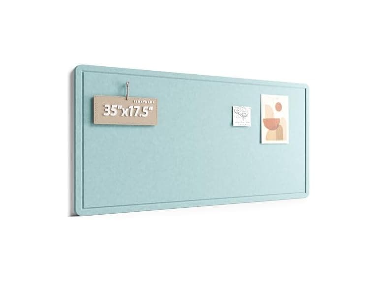 Foldable Felt Bulletin Board 35x17.5 Blue - Image 1