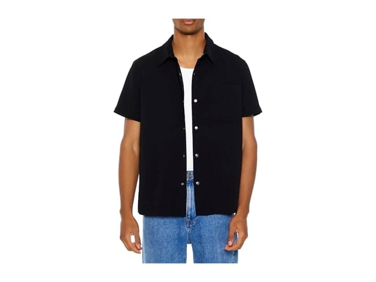 Forever 21  (XL) Textured Short-Sleeve Shirt - Image 1