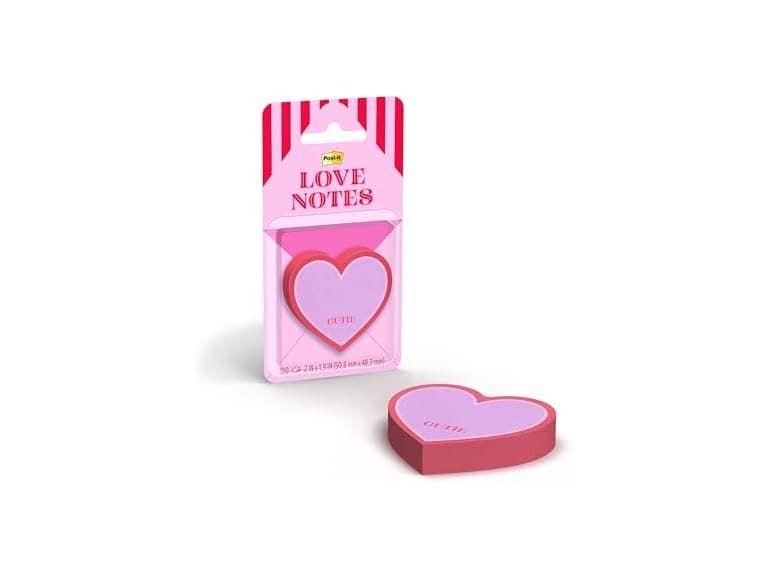 Post-it Heart Sticky Notes, Purple Heart - Image 1