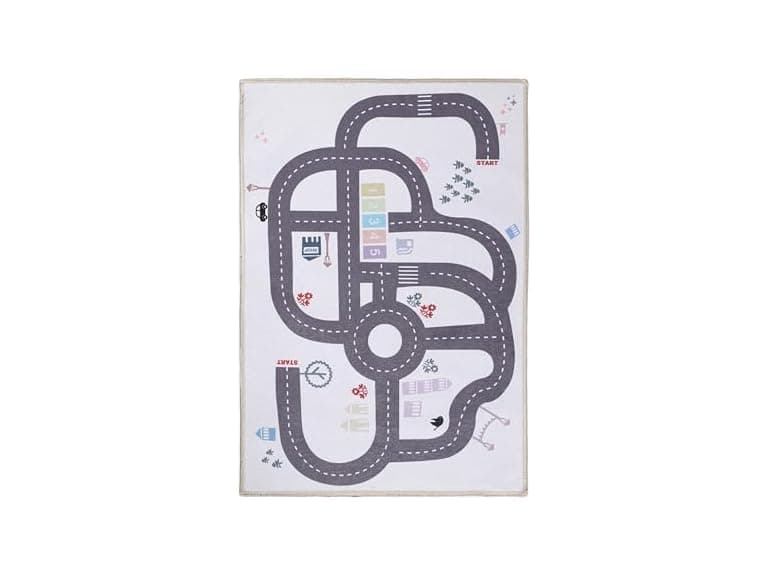 Superior 2'x3' Path Non-Slip Kids Playroom Rug - Image 1