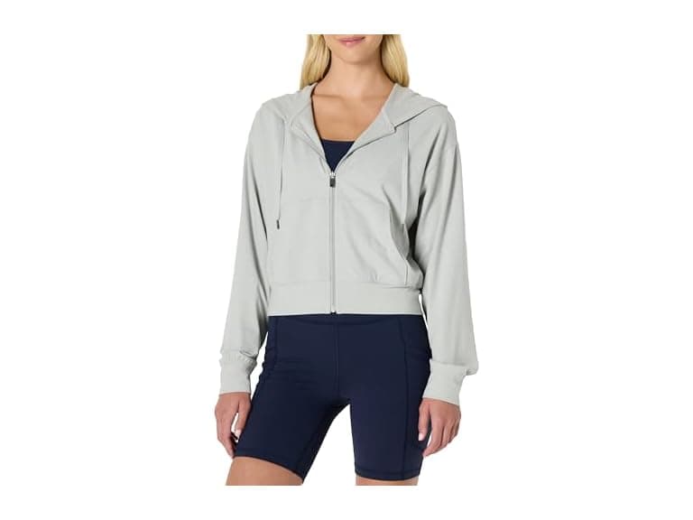AE Womens Athletic Lt Cropped Zip Hoodie - Image 1