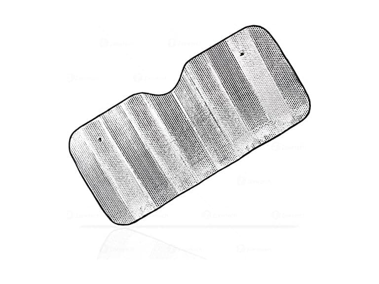 Zone Tech SS0006 Silver Car Foldable Sun Shade Silver - Image 1
