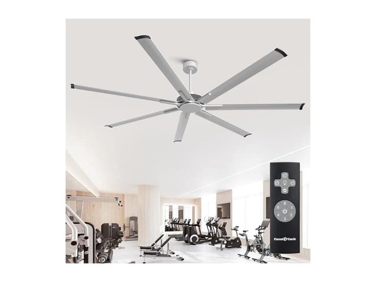 Parrot Uncle F8311S110V 100" Silver Industrial Ceiling Fan - Image 1