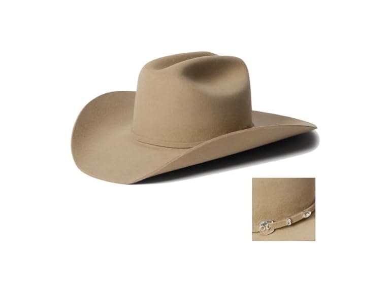 Stetson Men (7 1/2) Corral Wool Cowboy SilverSand - Image 1