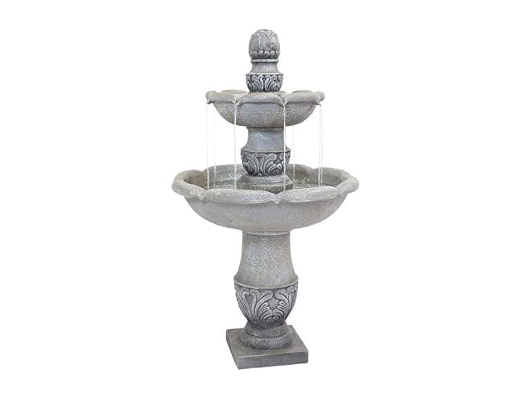 Sunnydaze 50" 2-Tier French Garden Outdoor Fountain - Image 1
