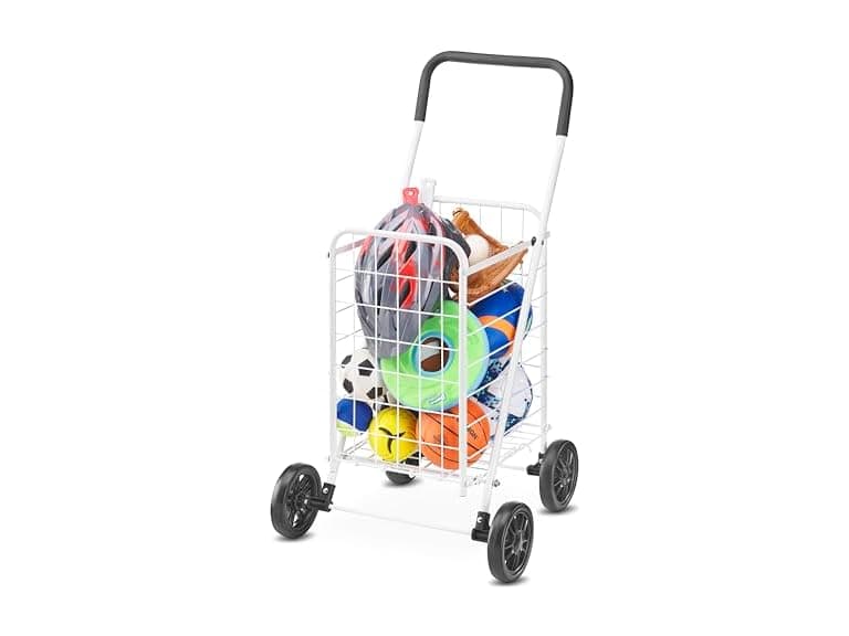 Whitmor Folding Utility Cart, White - Image 1