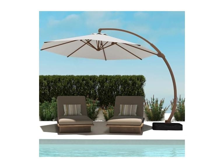 BRIOPAWS 11FT-Cantilever-Patio-Umbrella-with-Base-Included - Image 1