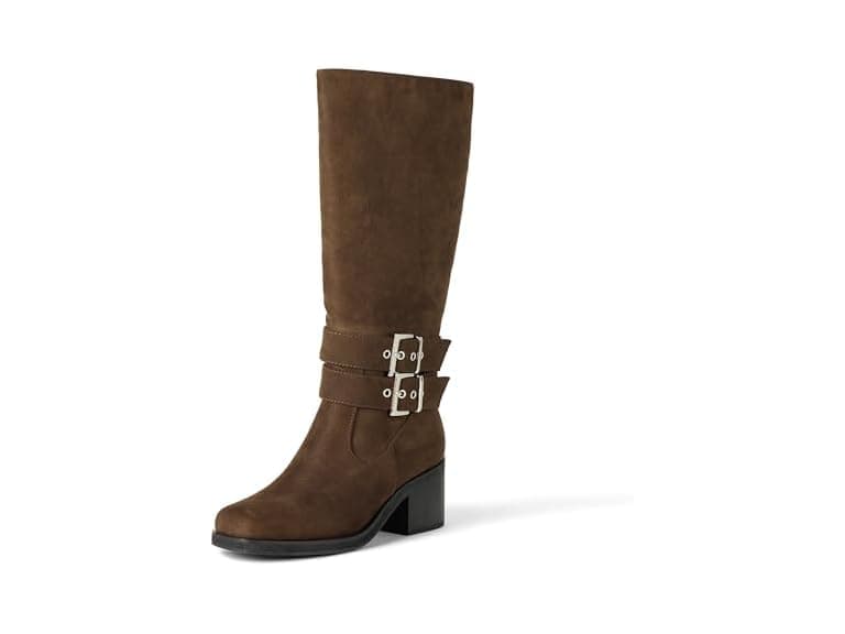 The Drop Women's Sage Tall Biker Boot with Buckles - Image 1