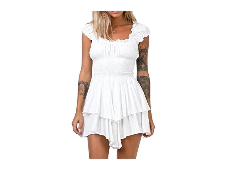 R.Vivimos Women (S) Summer Puff Sleeves Dresses - Image 1