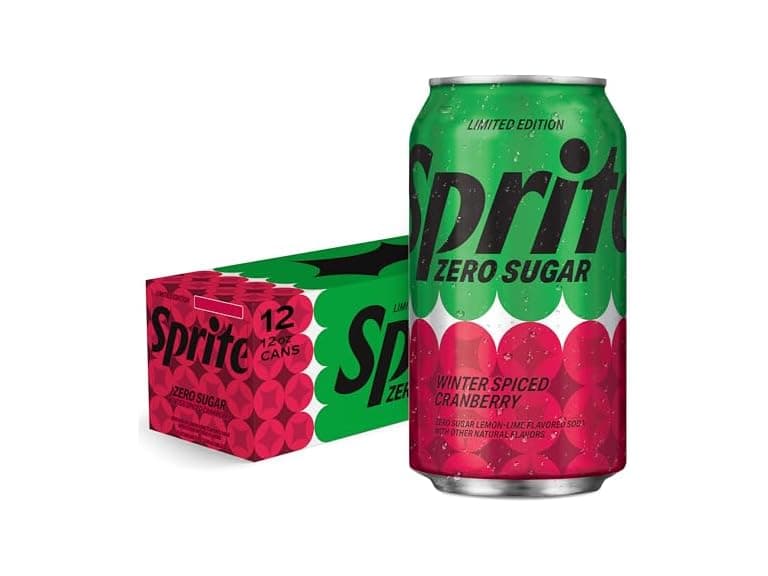12PK Sprite Winter Spiced Cranberry Zero Sugar - Image 1