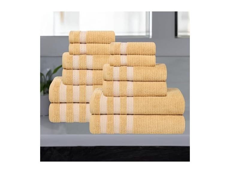 Superior Cotton 12-Piece Towel Set - Image 1