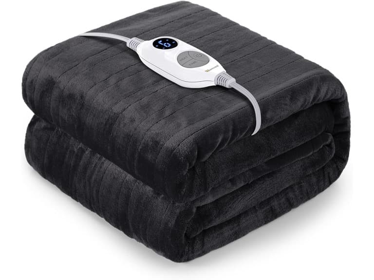 Warmrest Flannel Electric Heated Blanket, 62" x 84" - Image 1