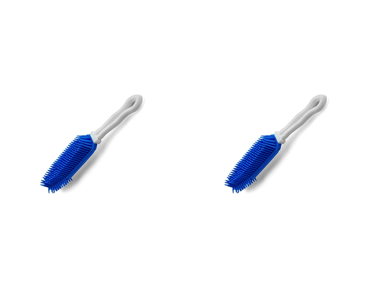 Silicone Pet Grooming Brush (2 Pack) - Image 1