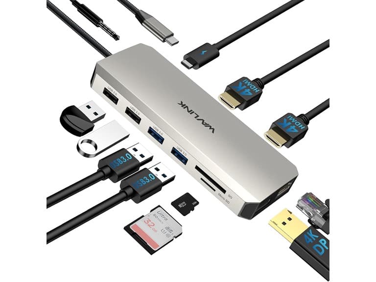 WAVLINK USB C Laptop Docking Station | Dual Monitor - Image 1