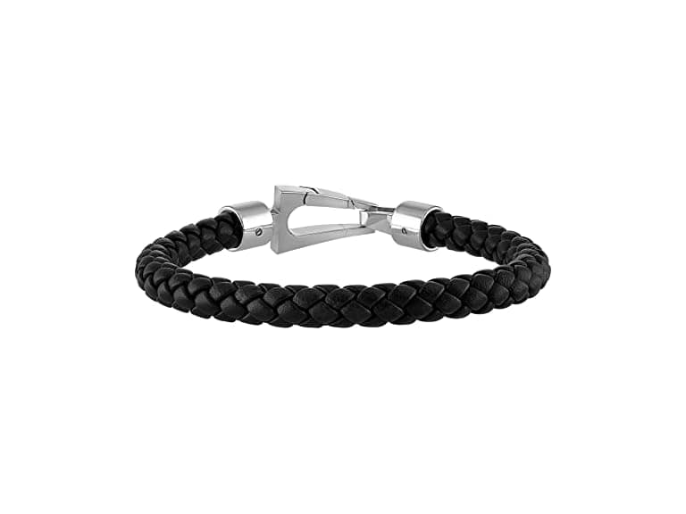 Bulova Men Marine Star Leather Braided Bracelet - Image 1