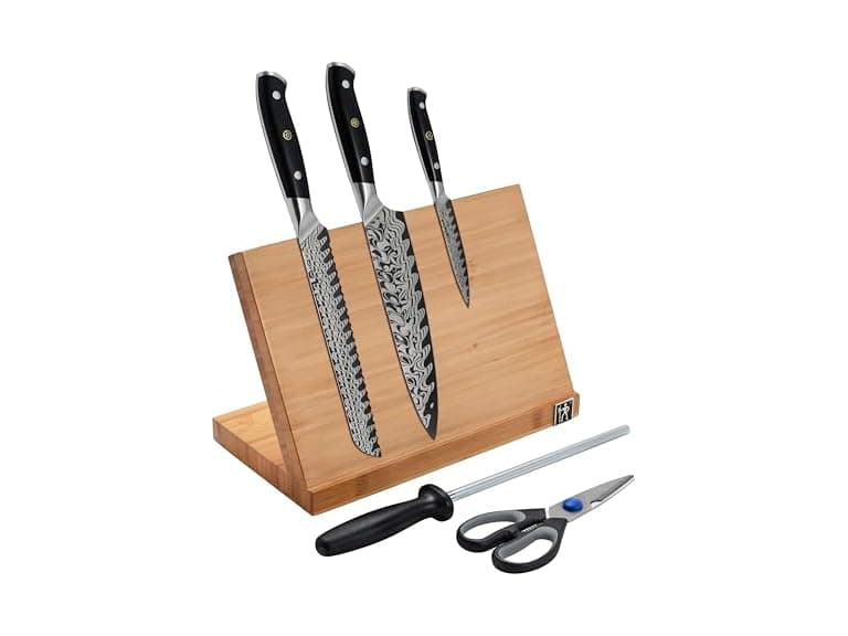 HENCKELS  Damascus 6-pc Magnetic Easel Damascus Knife Set - Image 1