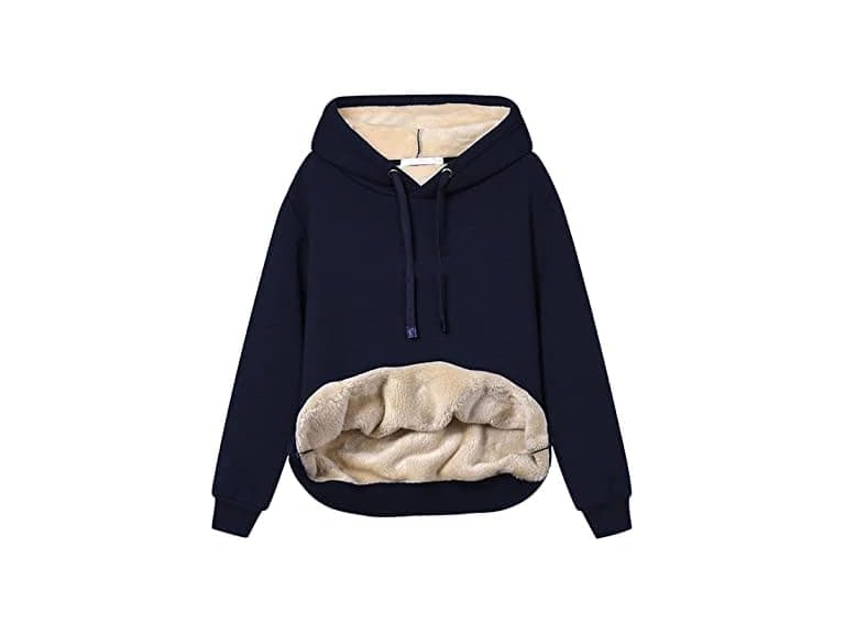 Yeokou Women (L) Winter Hoodies Sherpa Sweatshirt - Image 1