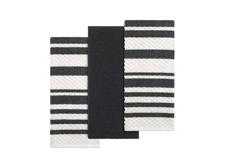 Izod - Kitchen Towels, 100% Cotton, 3Pc Grey - Image 1